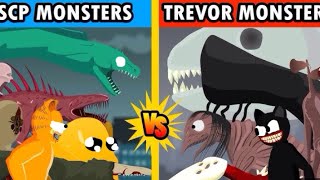 Scp foundation monsters vs trevor Henderson creatures (scor challenge sticknodes animation)