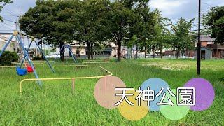 ブランコや滑り台で遊べる緑いっぱいの公園【天神公園】