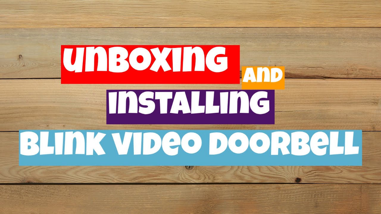 HOW TO INSTALL BLINK VIDEO DOOR BELL - YouTube