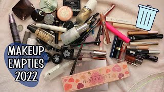 OVER $1400 WORTH OF MAKEUP EMPTIES THIS YEAR | Makeup Empties 2022