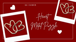 Heart Puzzle | Untangled two metal heart Puzzle | #s8cuber #shorts #metalpuzzle #brainteaser