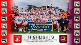 2025 Group 7 Grand Final Highlights Kiama Knights v Shellharbour Sharks