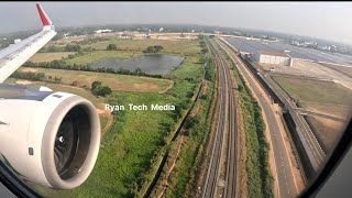 Plane landing in Cochin Airport/എന്തൊരു ലാൻഡിങ്/കൊച്ചി ഇൻറർനാഷണൽ എയർപോർട്ട്!!!