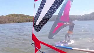 Foiling fun on Narrabeen Lake to bring the year to an end.