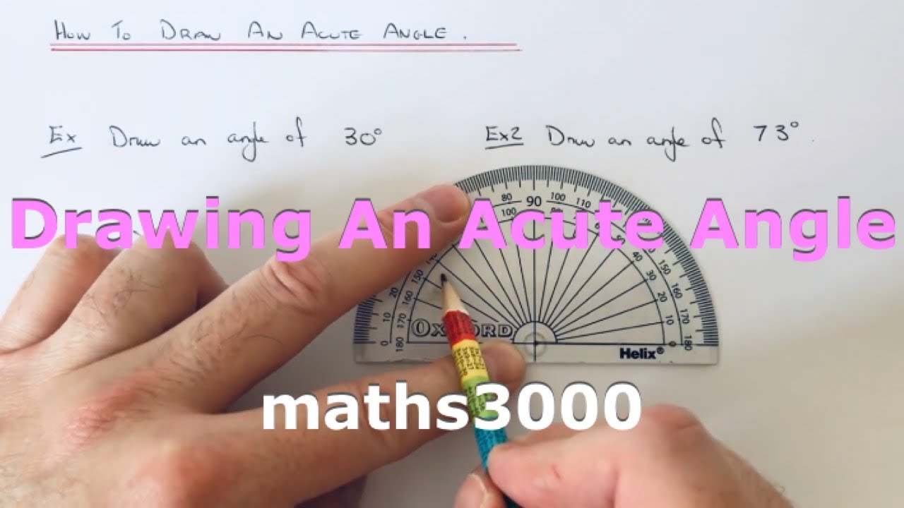 Acute Angles. How To Draw An Acute Angle Using A Protractor And Ruler ...