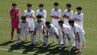 新居浜西vs済美　前半　令和４年度愛媛県総体　男子サッカー　１回戦　令和４年６月４日　愛媛県総合運動公園球技場　愛媛県サッカー協会第２種広報撮影