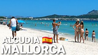 🇪🇦BEACH walk in ALCUDIA 🏖 MALLORCA | Spain 2023 | 4K Playa de Muro