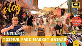 Exploring Tosmur Fake Market in Alanya | Prices in Turkey | Walking Tour | September 2024