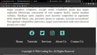 How to make a footer for website using html css  | How to make footer for website | Web Coding Pro