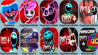 Poppy Playtime Mobile Vs Steam Vs Fanmade Vs Roblox Vs Minecraft Chapter 0, 1, 2, ,3 ,4 ,5 | New Map