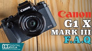 CANON PowerShot G1 X Mark III | FAQ