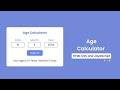 Age Calculator in HTML CSS & JavaScript | Doxa Dev