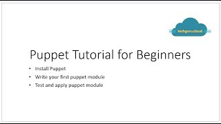 Puppet tutorial for beginners | How to write puppet modules