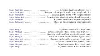 New in Stata 17: Bayesian econometrics