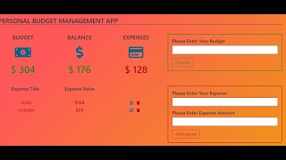 Personal Budget Management App using JavaScript
