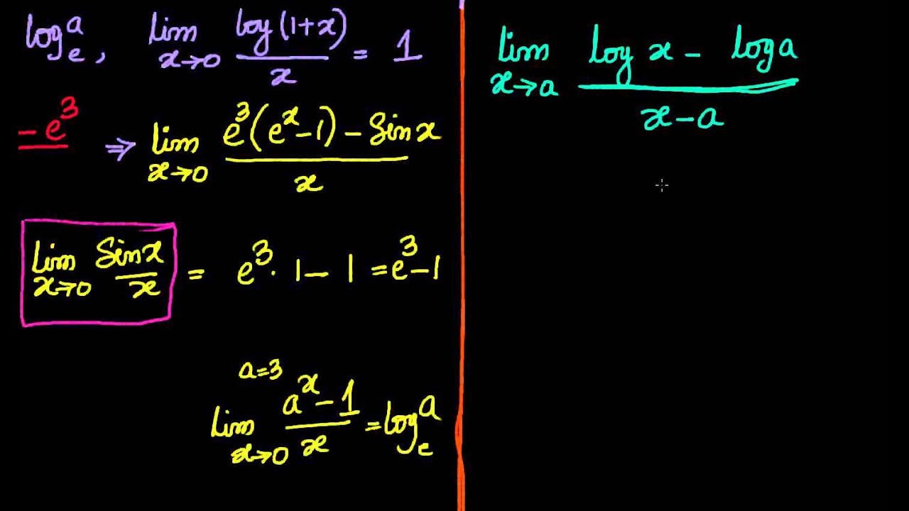 Calculus: Limits: Exponential And Logarithmic Functions - Examples 2 ...