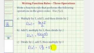 Ex: Writing Function Rules - Three Operations