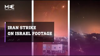 Iran's strike on Israel from three camera angles