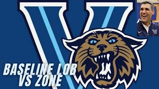 Villanova Wildcats Baseline Lob vs Zone