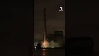 DTE Energy demolishes smokestacks at Trenton power plant