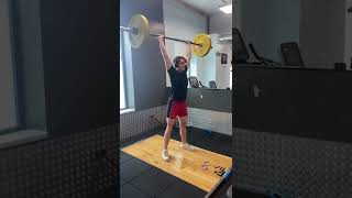 Trying 50kg clean and jerk