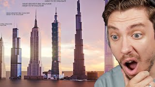 Reacting To The TALLEST BUILDINGS In The World (1 MILE TALL?!)