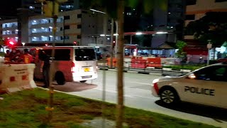 6Jun2021 Police Pulled Over Van along Tampines Ave 4 for Running a Red Light