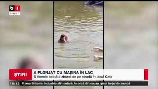 IASI -A PLONJAT CU MASINA IN LAC-O FEMEIE IN STARE DE EBRIETATE A ZBURAT DE PE STRADA IN LACUL CIRIC