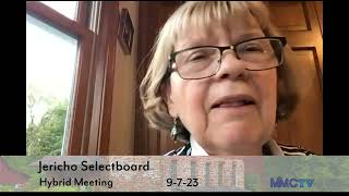 Jericho Selectboard 9-7-20223