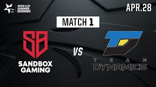 샌드박스 vs 다이나믹스 | 승강전 Match1 H/L 04.28 | 2020 LCK 썸머 승강전