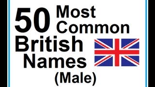 Learn English - Lesson #23: 50 Most Common British Names (male)