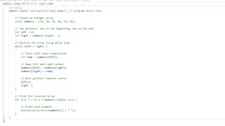 Reverse an Array in Java 🔥 | Two Pointer Technique (Beginner Friendly)