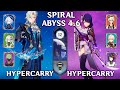 Neuvillette Hypercarry & Raiden Hypercarry. Spiral Abyss 4.6. Genshin Impact 4.6