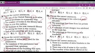 DİM İngilis dili Agreement Choosing Correct Sentences Part 2 (41-80)