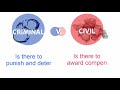 civil and criminal law explained in under 2 mins