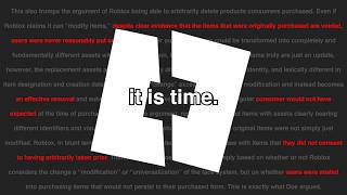 i want to sue roblox; here's my case.
