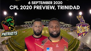 CPL 2020 St Kitts & Nevis Patriots vs Trinbago Knight Riders Preview - 6 September 2020 | Trinidad