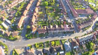 Flying my Yuneec q-500 typhoon straight up to 400ft and then panning around Devizes