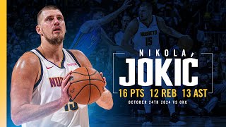 Nikola Jokić First Triple-Double Of The Season 📺 | Full Game Highlights vs. Thunder 10/24/24