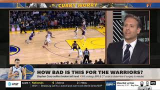 Stephen A. Smith on Stephen Curry suffers broken left hand | First Take