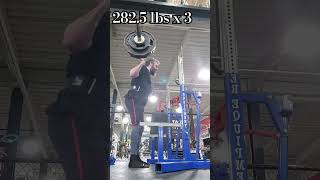 Squat Rep PR 282.5 lbs x3 #strongerbyscience #gregnuckols #squatpr #squat #squats #531