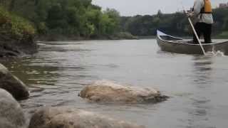 Poling on AssiniboineRiver - August 27, 2015