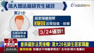 再添1本土確診!法籍清大生接觸案84染疫