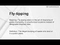 fly tipping meaning