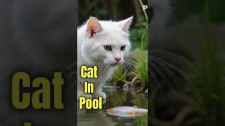 Funny Cat in Pool ! 😂 #cat #funny #cute