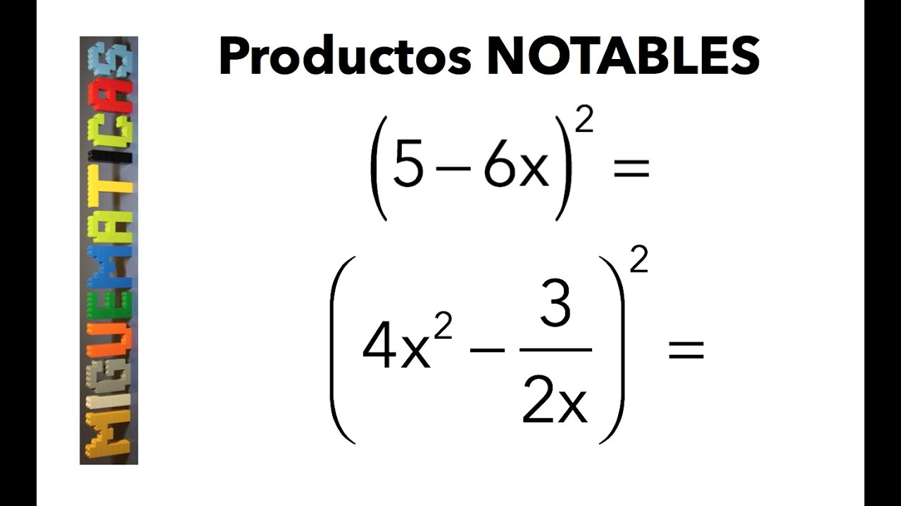 Productos Notables. Binomio Al Cuadrado (a - B)² - YouTube