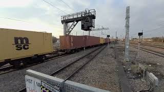 GBRf 66702'Blue Lightning' at peterborough station on 6/3/24