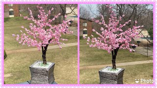 #255 Cherry Blossom Wire Tree Beautiful / Árbol de Alambre de flor de Cerezo hermoso colores