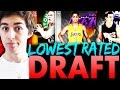 THE LOWEST RATED DRAFT POSSIBLE! NBA 2K16 DRAFT