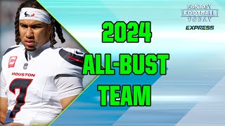 Jamey Eisenberg’s 2024 All-Bust Team Revealed! (Fantasy Football Today Express)